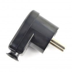 Stecker WT-16 - an Steckdose mit Erdung - schwarz