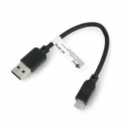 MicroUSB B - USB A 2.0 Hi-Speed-Kabel - 0,15 m - schwarz