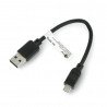 USB 2.0-Kabel Hi-Speed microUSB 0,15 m, Schwarz - zdjęcie 1