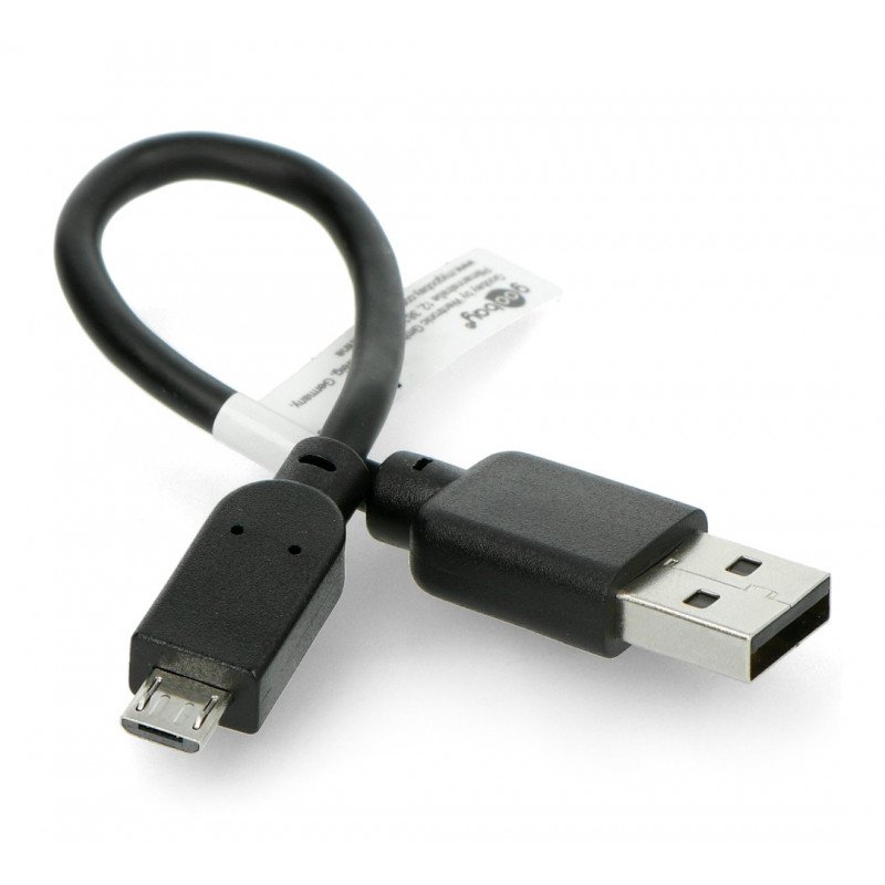USB 2.0-Kabel Hi-Speed microUSB 0,15 m, Schwarz