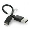 USB 2.0-Kabel Hi-Speed microUSB 0,15 m, Schwarz - zdjęcie 3