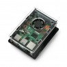 Gehäuse für Raspberry Pi 4B Box V2 für DIN-Schiene - schwarz und transparent + Lüfter - zdjęcie 1