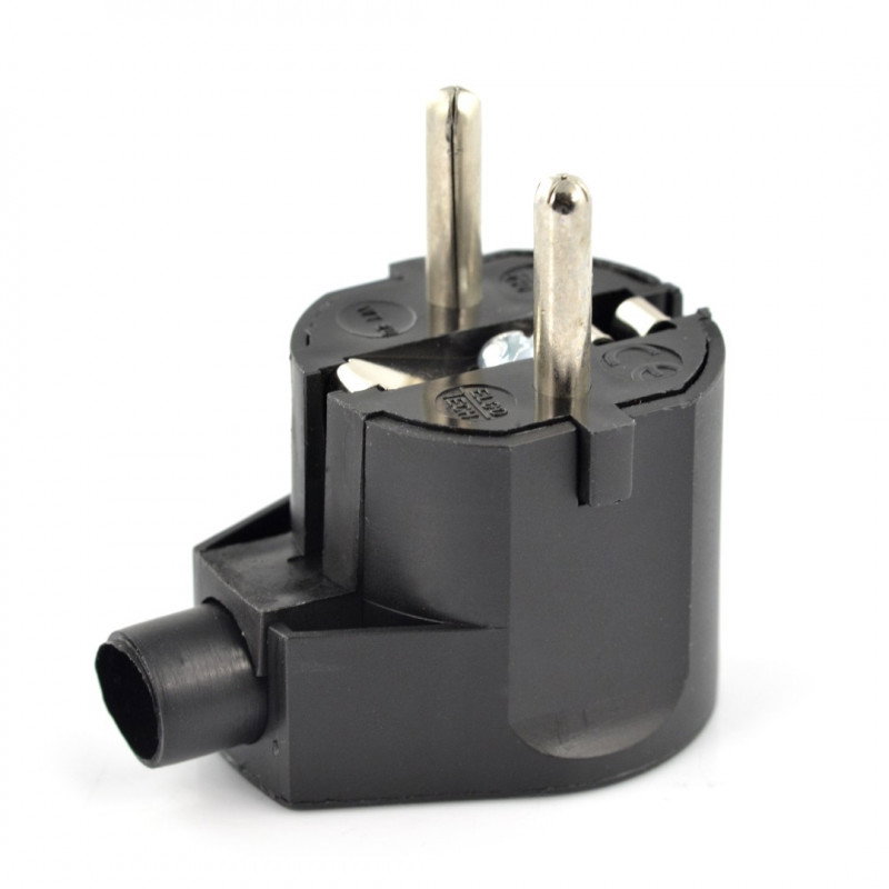 WT-20-2 Stecker – an eine geerdete Steckdose – schwarz