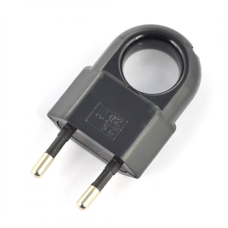 WTP2C-2 Stecker - flach mit Griff - schwarz