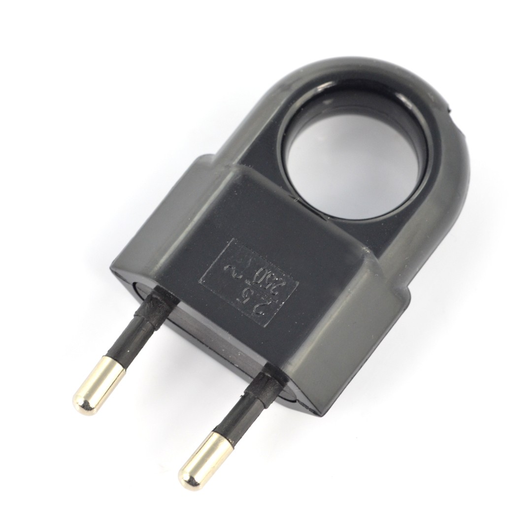 WTP2C-2 Stecker - flach mit Griff - schwarz