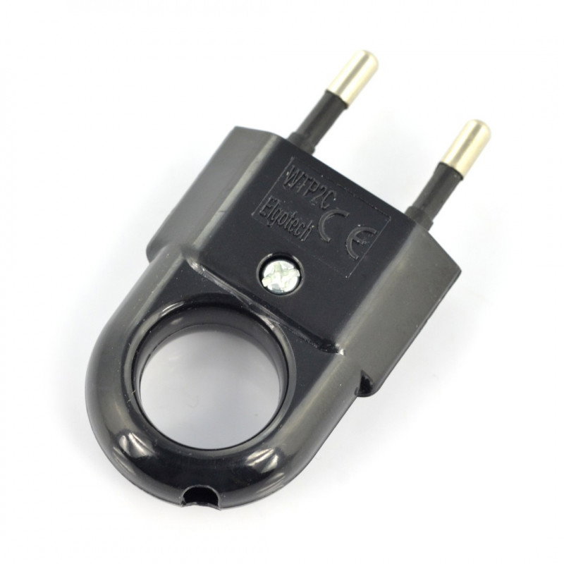 WTP2C-2 Stecker - flach mit Griff - schwarz