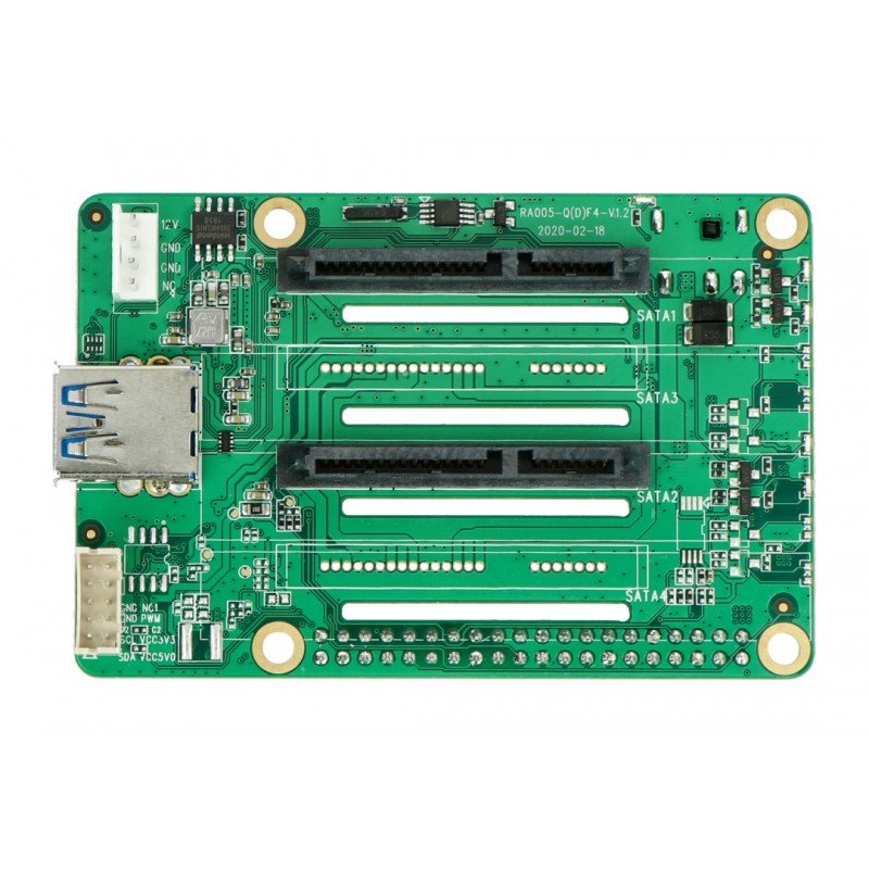 Shield mit zwei SATA-Steckplätzen - für Raspberry Pi 4B - Seeedstudio 114992115