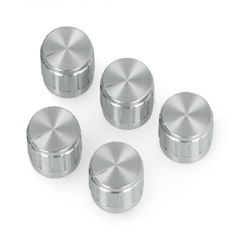 GCL15 Potentiometerknopf Silber - 15mm
