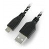 USB - microUSB Kabel, geflochten 1m - zdjęcie 2