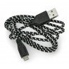 USB - microUSB Kabel, geflochten 1m - zdjęcie 3