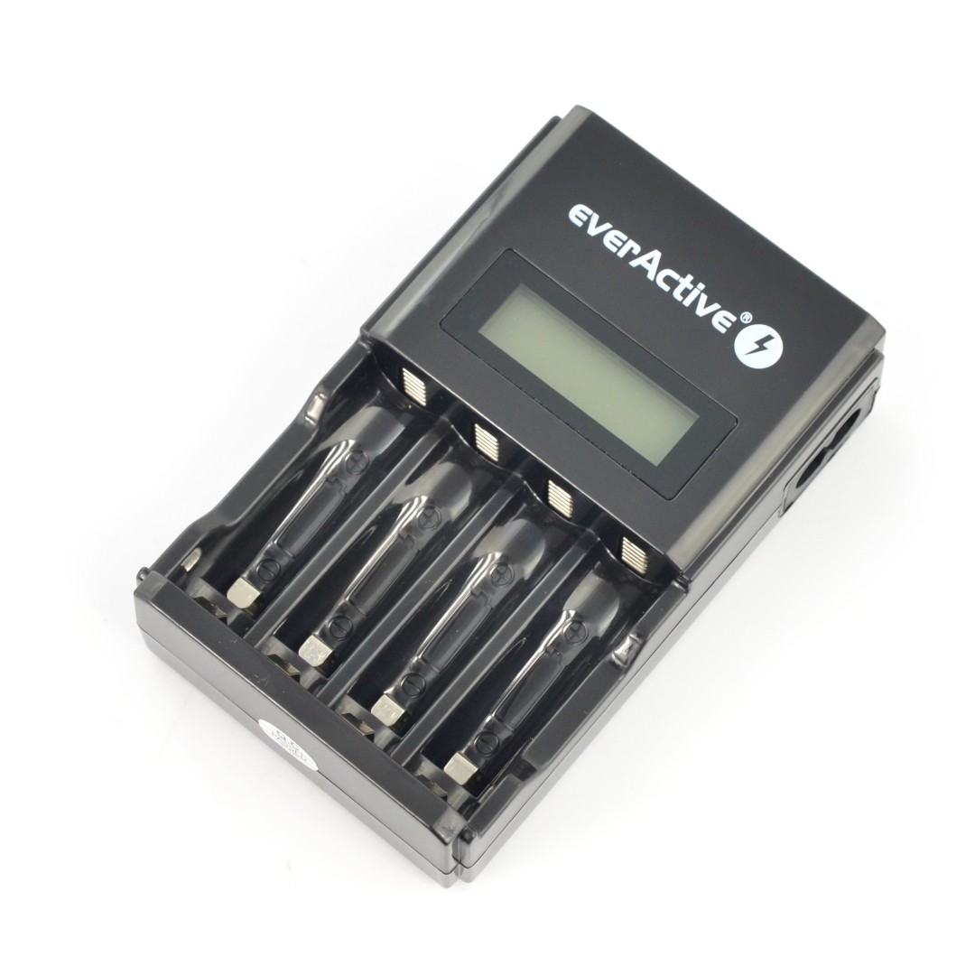 EverActive NC-450 Batterieladegerät - AA, AAA 1-4 Stck. - Schwarz