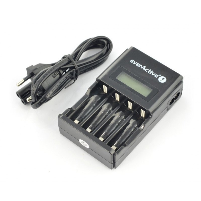 EverActive NC-450 Batterieladegerät - AA, AAA 1-4 Stck. - Schwarz
