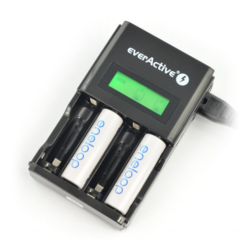 EverActive NC-450 Batterieladegerät - AA, AAA 1-4 Stck. - Schwarz