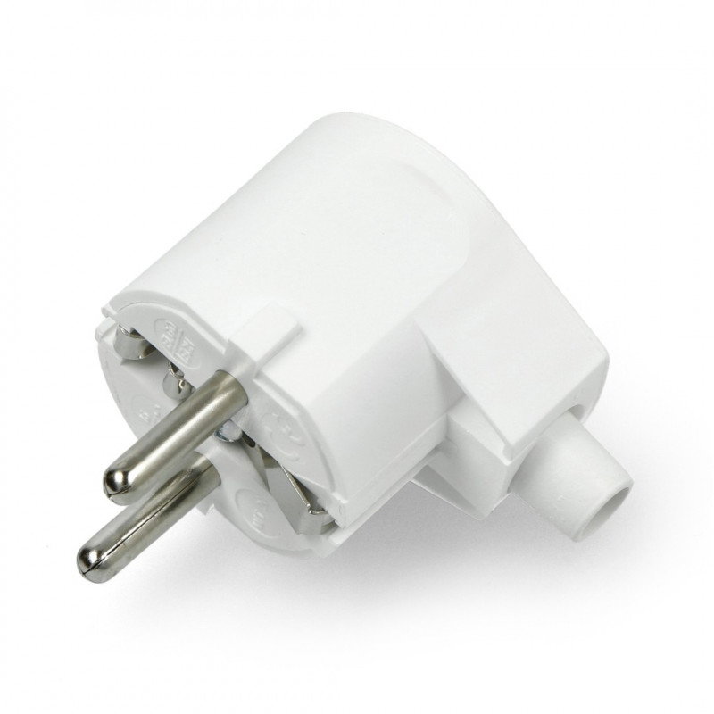 WT-20-Stecker – an eine geerdete Steckdose – weiß