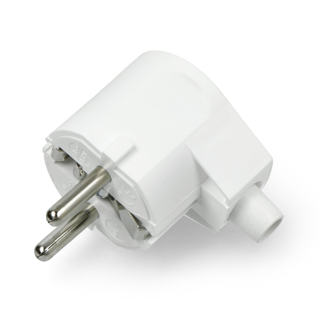 WT-20-Stecker – an eine geerdete Steckdose – weiß