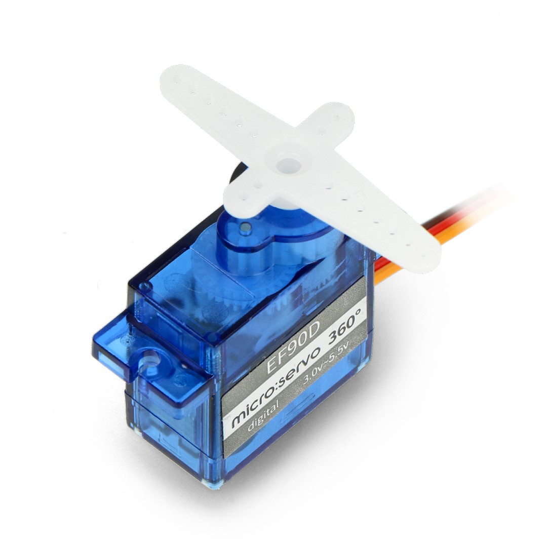360 Digital Servo (EF90D) mit Rad und Reifen