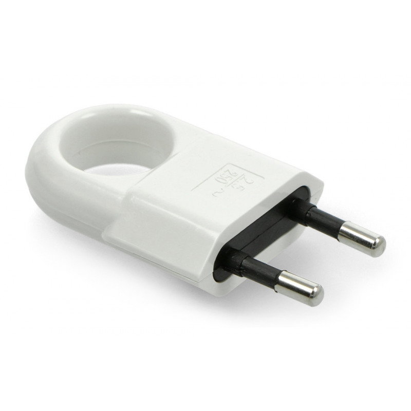 WTP2C-Stecker - flach mit Griff - weiß