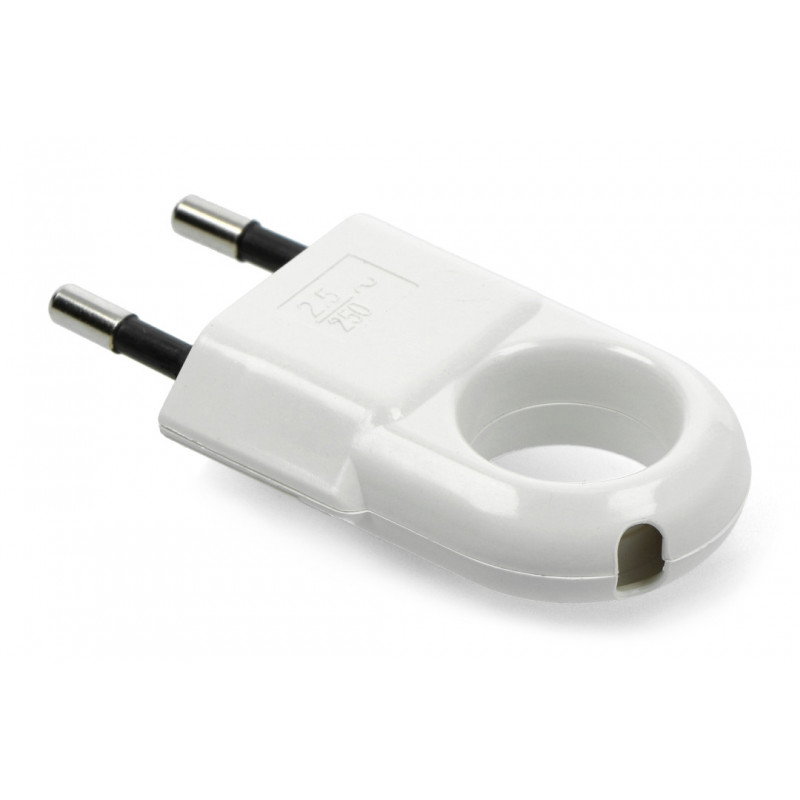 WTP2C-Stecker - flach mit Griff - weiß