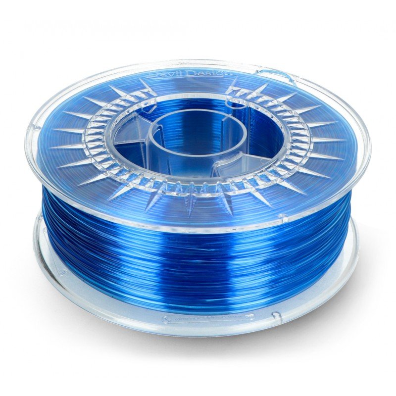 Filament Devil Design PETG 1,75 mm 1 kg - Super Blau Transparent