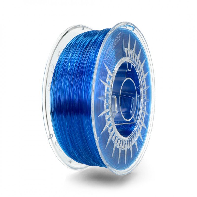 Filament Devil Design PETG 1,75 mm 1 kg - Super Blau Transparent