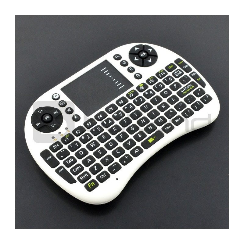 Kabellose Tastatur + Mini Key Touchpad – weiß