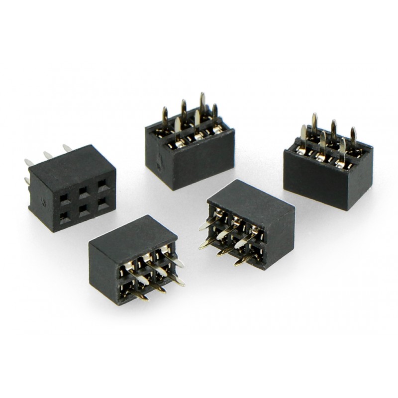Kupplung 2x3, 2mm Raster, gerade - 5St.