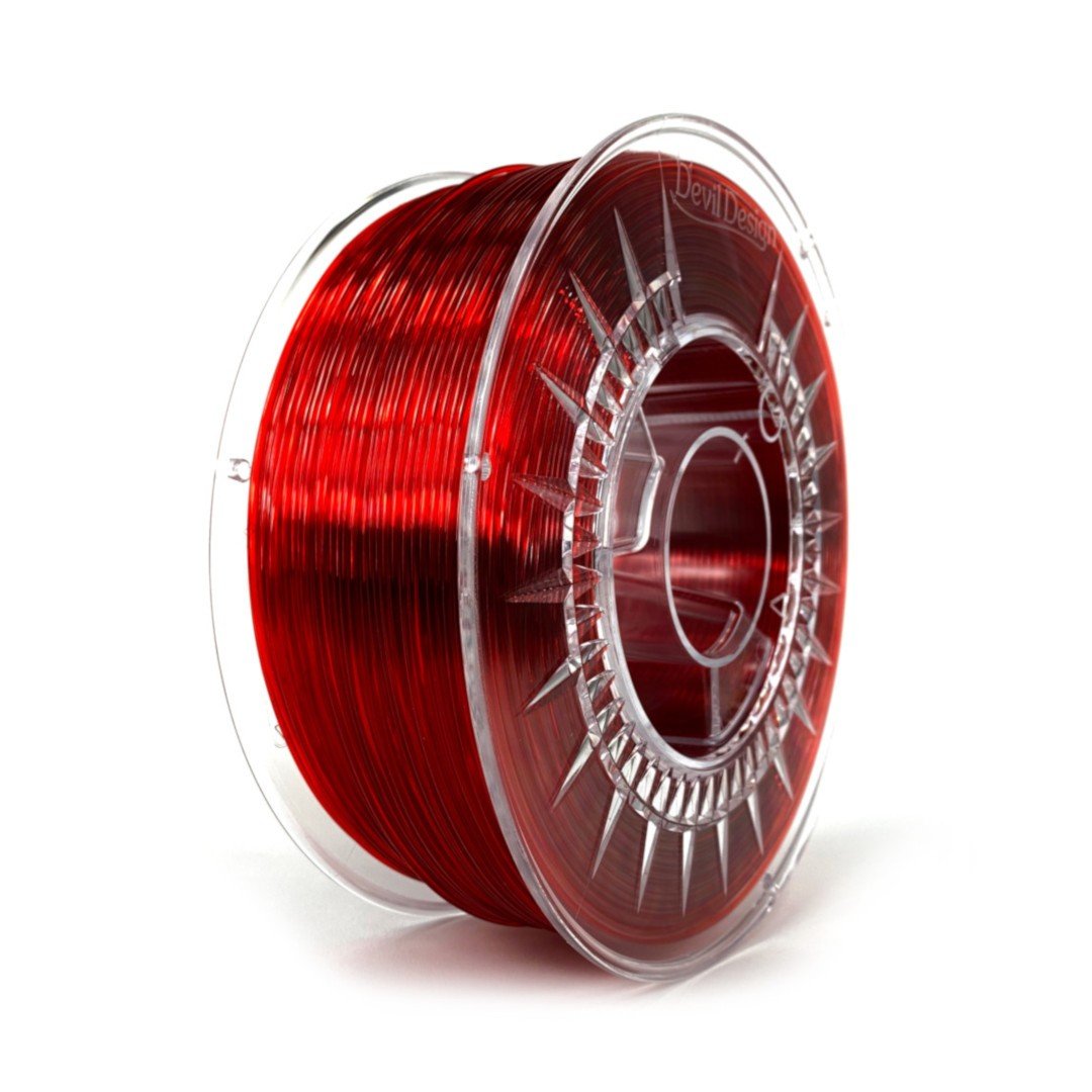 Filament Devil Design PMMA 1.75mm 1kg - Rubinrot Transparent
