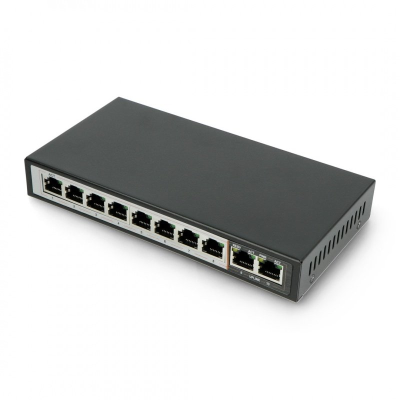 Switch PoE Hored AI2082G 8 Ports 100Mbps + 2 Ports 1000Mb