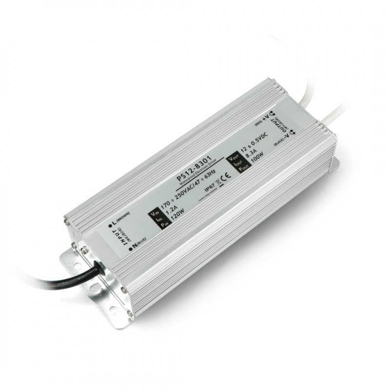 Netzteil für LED-Streifen 12V / 8,33A / 100W