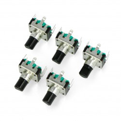 Encoder mit Taster 24 Impulse 12mm - EC12 vertikal - 5 Stück.