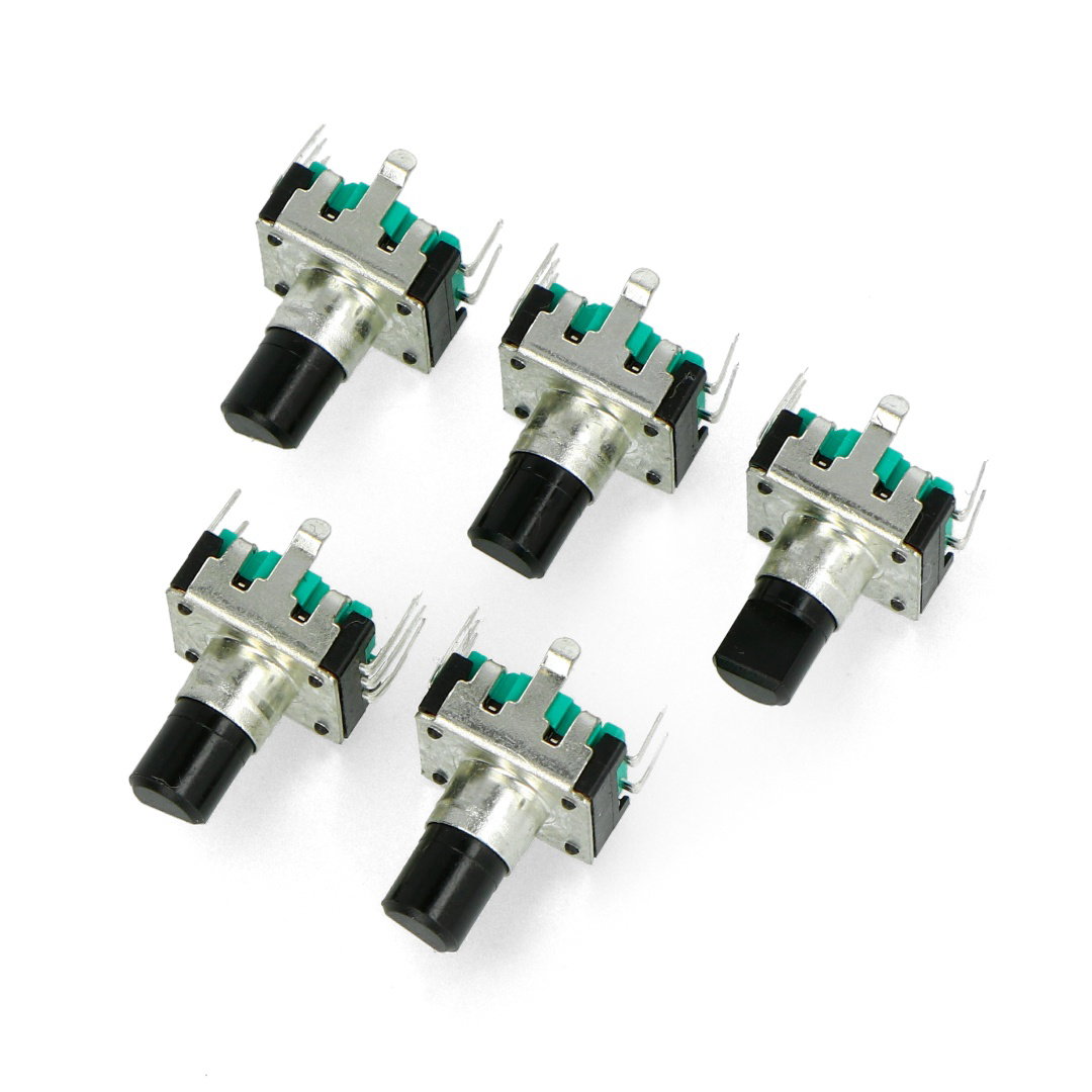 Encoder mit Drucktaster, 24 Impulse, 15 mm – EC12 vertikal