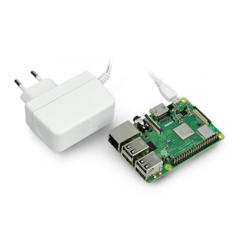 MicroUSB 5.1V / 2.5A Netzteil für Raspberry Pi 3B+ / 3B / 2B / Zero, original T6712DV - weiß