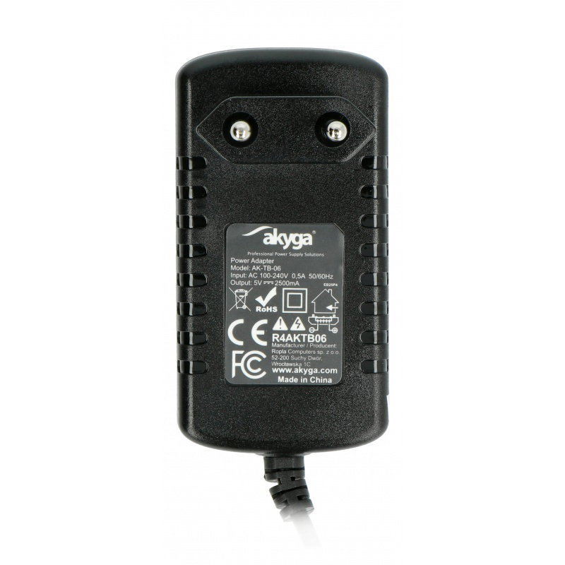 MicroUSB-Netzteil Akyga AK-TB-06 5V / 2,5A