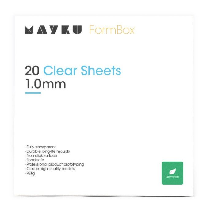 Mayku Clear Sheets - 1mm transparente Folie für Formbox - 20St.