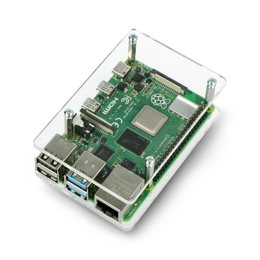 Gehäuse für Raspberry Pi 4B / 3B + / 3B / 2B - transparent offen