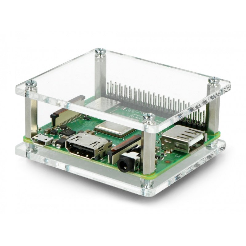 Raspberry Pi 3 Model A + Gehäuse, transparent, offen