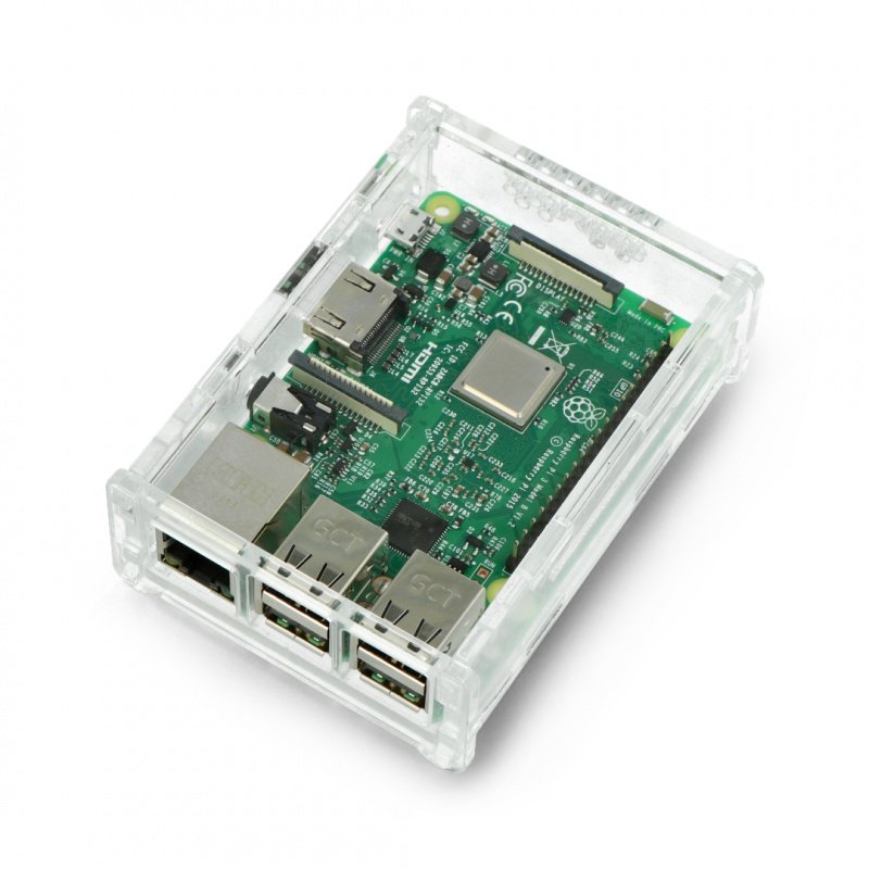 Raspberry Pi Model 3B+ / 3B / 2B Gehäuse transparent