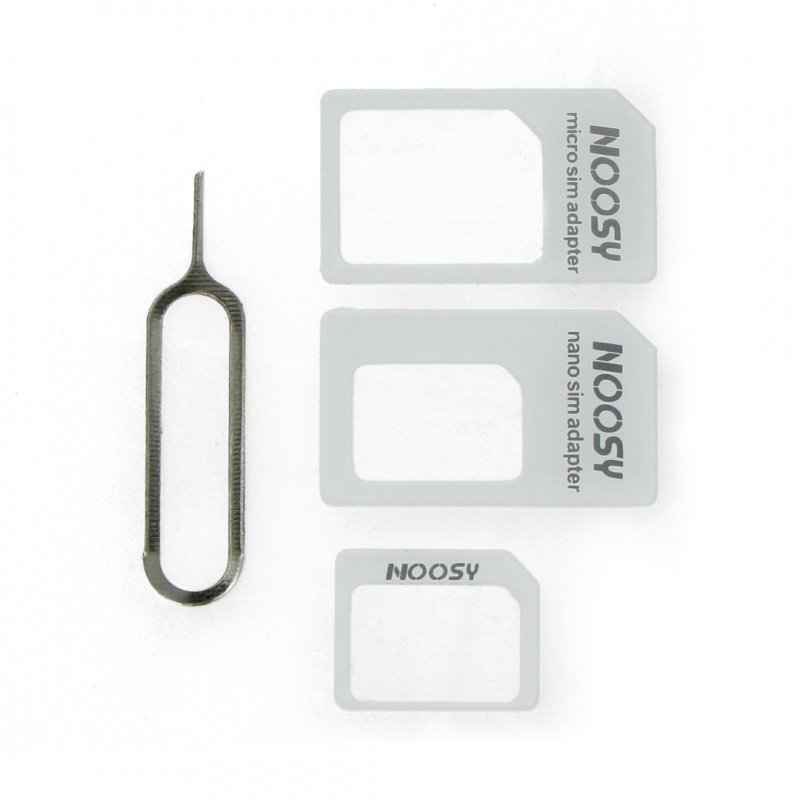 Adapter für Micro- und Nano-SIM-Karten mit Schlüssel - weiß