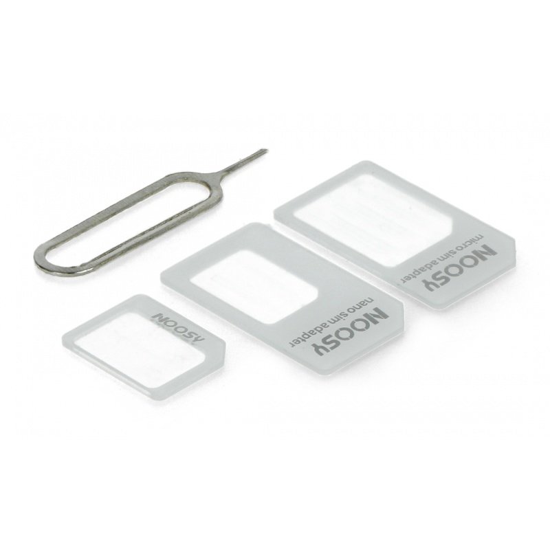 Adapter für Micro- und Nano-SIM-Karten mit Schlüssel - weiß