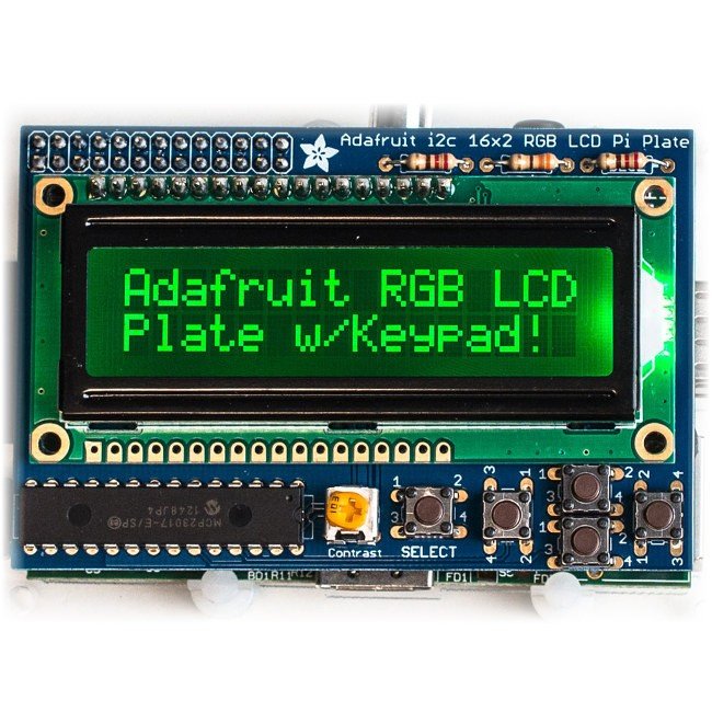 RGB negatives 2x16 LCD + Tastatur-Kit für Raspberry Pi -