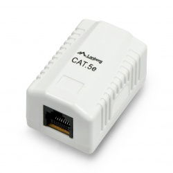 1x RJ45 Lanberg Aufputzbuchse - weiß