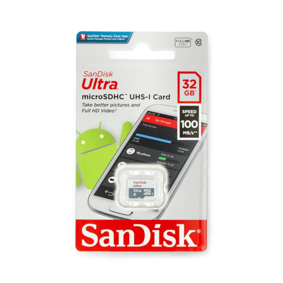 SanDisk Ultra microSD 32GB 100MB/s UHS-I Klasse 10 Speicherkarte