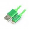 Silikonkabel eXtreme USB A - Lightning für iPhone / iPad / iPod 1,5 m grün - zdjęcie 1