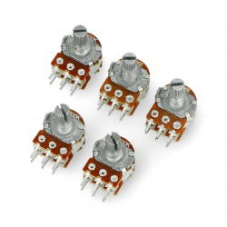 Drehpotentiometer 2x 500kΩ linear 1/8W - 5St.