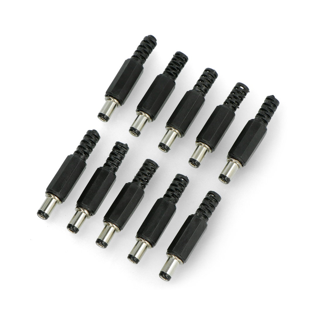 DC 5,5/2,5 mm Stecker für Kabel - 10St.