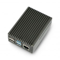 Gehäuse für Raspberry Pi 4B - mit Ausschnitten - Aluminium -