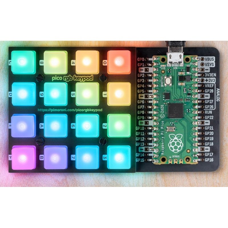 Pico RGB Keypad - hintergrundbeleuchtete Tastatur für Raspberry