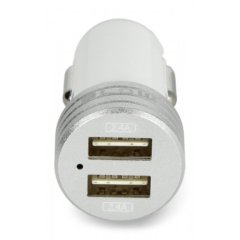 Autoladegerät mit 2x USB 4.8A C48 Buchse - weiß