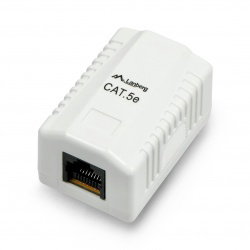 1x RJ45 geschirmte Lanberg Wandsteckdose - weiß