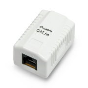 1x RJ45 geschirmte Lanberg Wandsteckdose - weiß